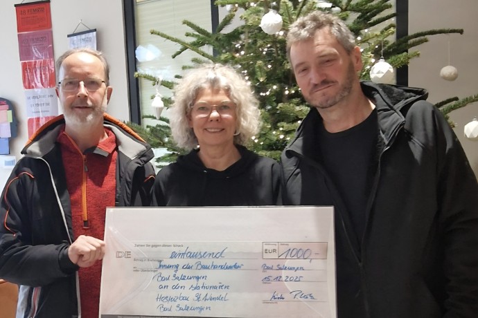 Spende 1000,00 Euro / Innung der Bauhandwerker Bad Salzungen